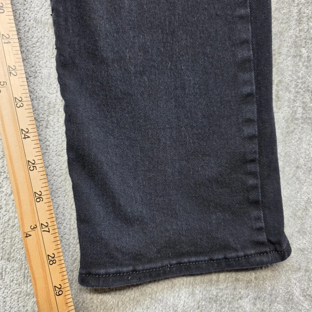 True Religion Ricky Relaxed Straight Black Jeans Mens 38 Flap Pocket Denim
